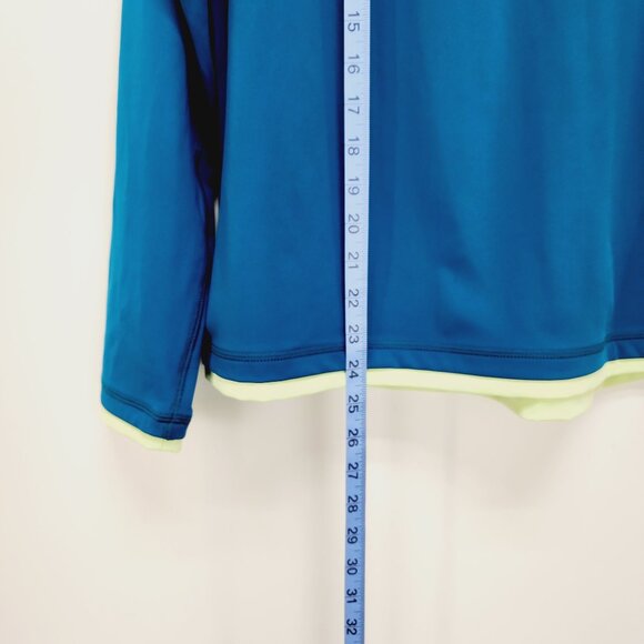 Tek Gear Womens Blue Long-Sleeve Workout Pullover 1/4 Zip Contrast Collar Size L - Picture 5 of 9